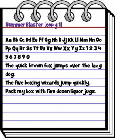 Summer Blaster Regular animated font preview